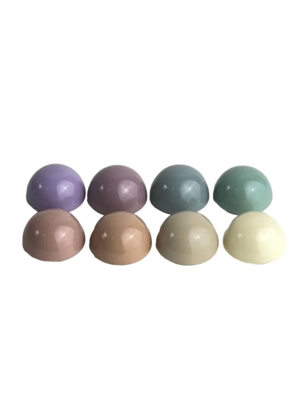 80 pc. Cabochon Lot Pastel Colors Flat Back Resin Plastic 17.5mm